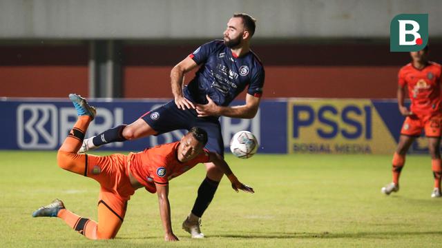 Foto: Carlos Fortes Gacor, Arema Cukur Persiraja di Pertandingan Lanjutan BRI Liga 1