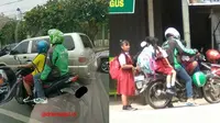 Kelakuan Kocak Anak Sekolah saat Naik Ojek Online  (Sumber: Instagram/