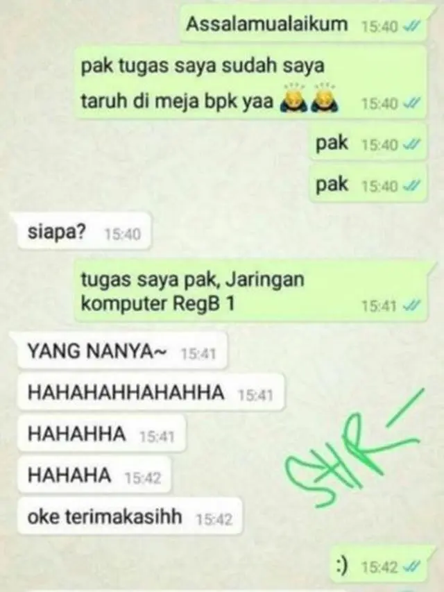 Chat Kocak Guru dan Murid Ini Bikin Tepuk Jidat