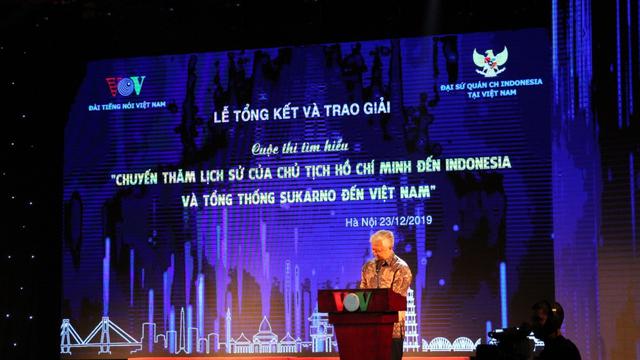 Sambutan saat perayaan 60 tahun saling kunjung Presiden Ho Chi Minh dan Presiden Sukarno di VIetnam. (Dokumentasi KBRI Hanoi)