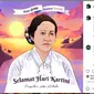 Postingan Presiden Jokowi di akun Instagram-nya mengucapkan Selamat Hari Kartini. (@jokowi)