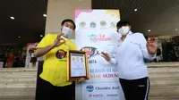 Penghargaan ORI yang diterima panitia Gerakan Nasional Pilah Sampah dari Rumah di ajang World Cleanup Day. (dok. Lions Club)