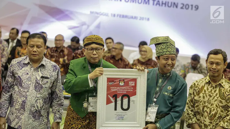 Ingat, Ini Daftar Nomor Urut 14 Parpol Peserta Pemilu 2019