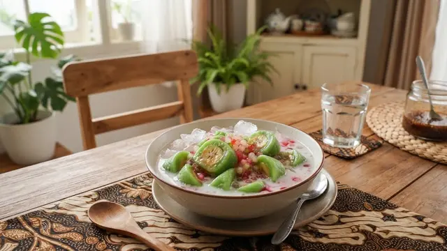 Resep Es Pisang Ijo, Manis Gurih dengan Kulit yang Empuk