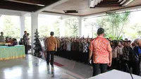 Paspampres bersiap mengamankan tamu VVIP jelang Pernikahan Gibran-Selvi (Liputan6.com/Reza Kuncoro)