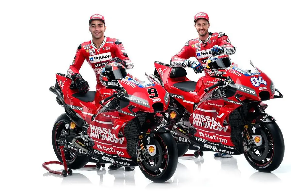 Pembalap Ducati, Danilo Petrucci dan Andrea Dovizioso.