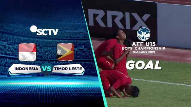 Berita video momen gol Timnas Indonesia U-15 saat menghadapi Timor Leste di Grup A Piala AFF U-15 2019, Rabu (31/7/2019).