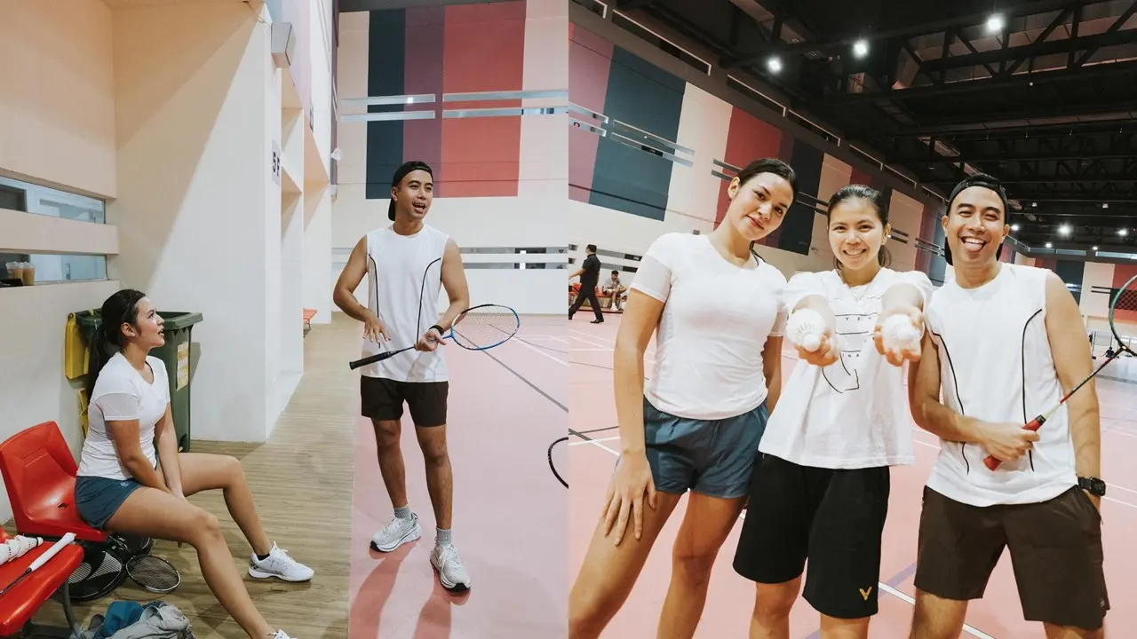 Greysia Polii Latih Badminton Raisa dan Vidi Aldiano