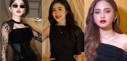 Artis Tampil Stand Out dengan Sentuhan Lipstik Merah saat Kondangan. Dok. Instagram