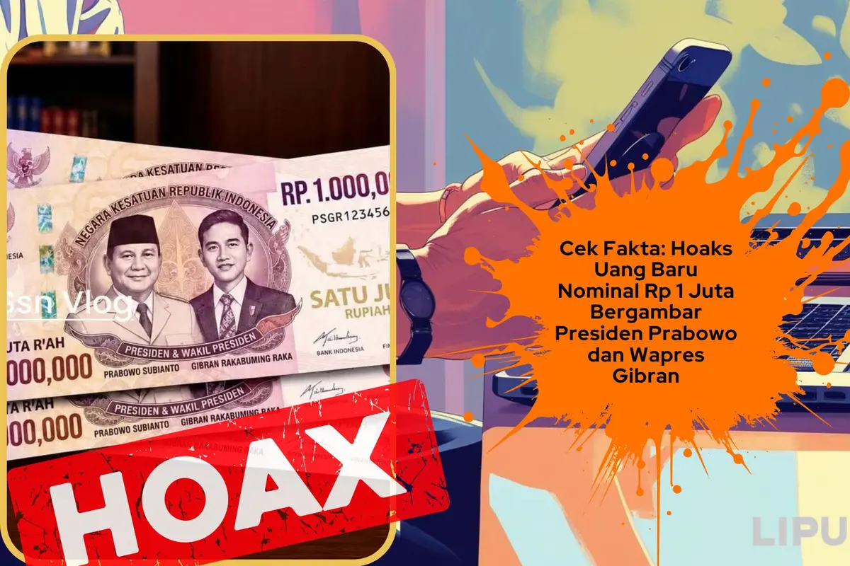 Cek Fakta uang baru pecahan Rp 1 juta bergambar Presiden Prabowo dan Wapres Gibran