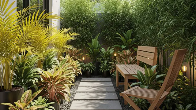Model Kebun Mini di Halaman Samping Rumah Selebar 1 Meter