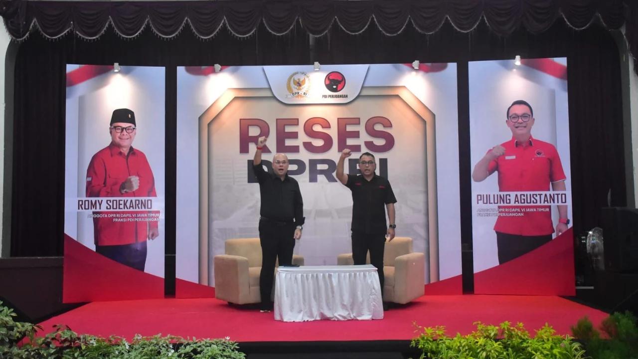 Reses Bersama di Dapil, Romy Soekarno dan Pulung Agustanto Tunjukkan Soliditas Kader PDIP