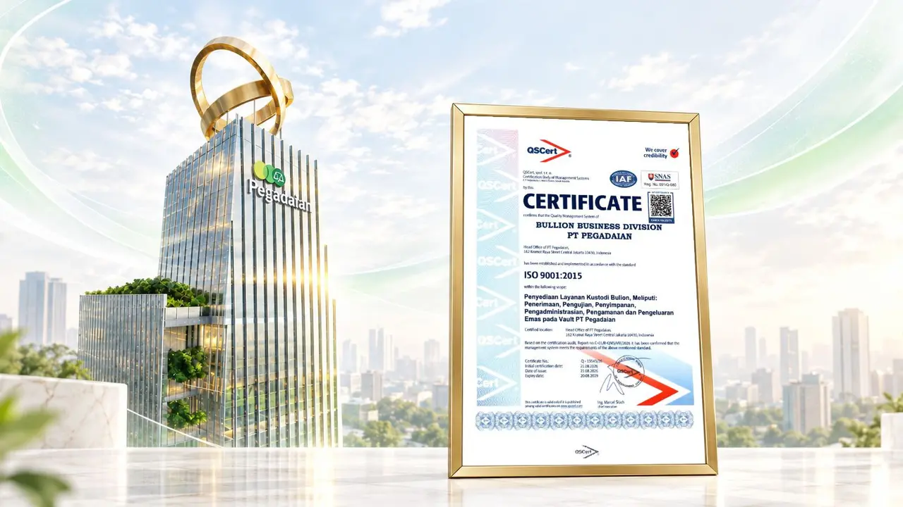 Pegadaian Raih Sertifikasi ISO 9001:2015, Perkuat Keamanan Vault Berstandar Global