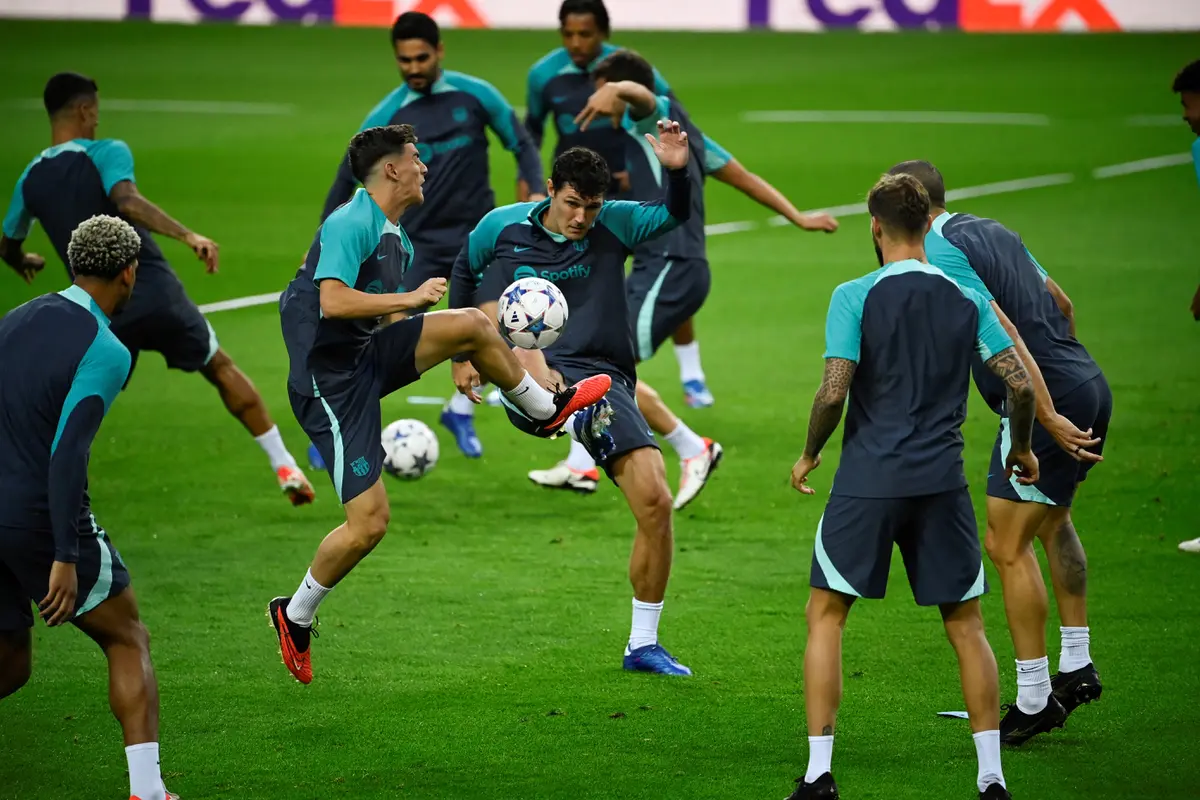 Latihan Barcelona Jelang vs Porto Liga Champions