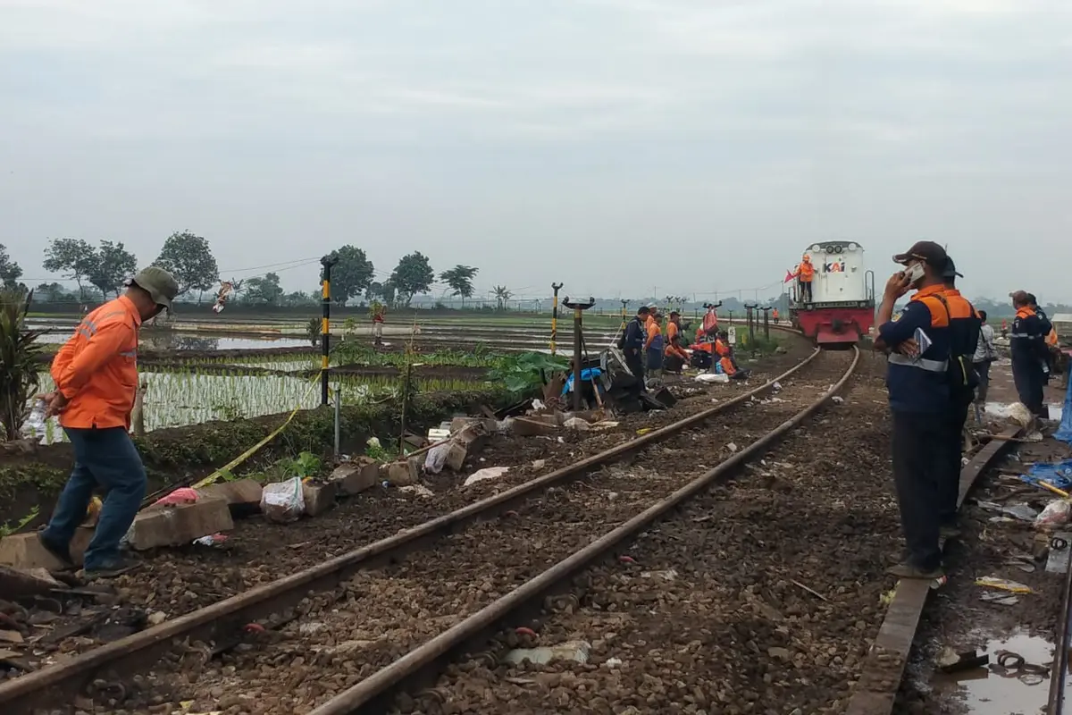 jalur petak stasiun Cicalengka-Haurpugur