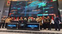 Pencatatan perdana saham PT Hillcon Tbk (HILL), Rabu (1/3/2023). (Foto Liputan6.com/Elga N)