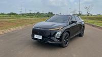 Chery C5 mengadopsi Arrow-shaped LED DRL sehingga memberikan kesan tatapan yang tajam. (Liputan6.com/Septian Pamungkas)