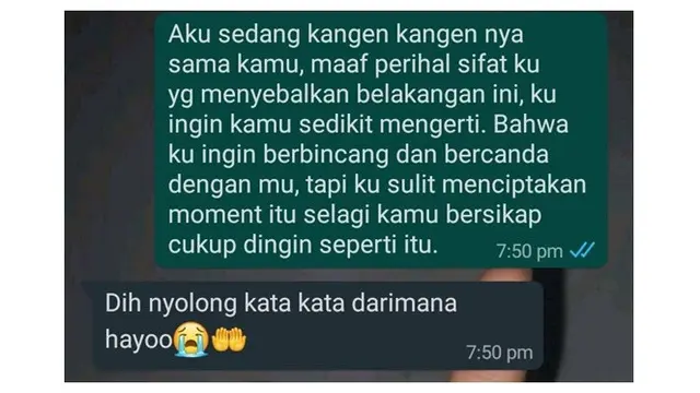 6 Balasan saat Pacar Bilang Kangen Pakai Bahasa Puitis Ini Bikin Senyum