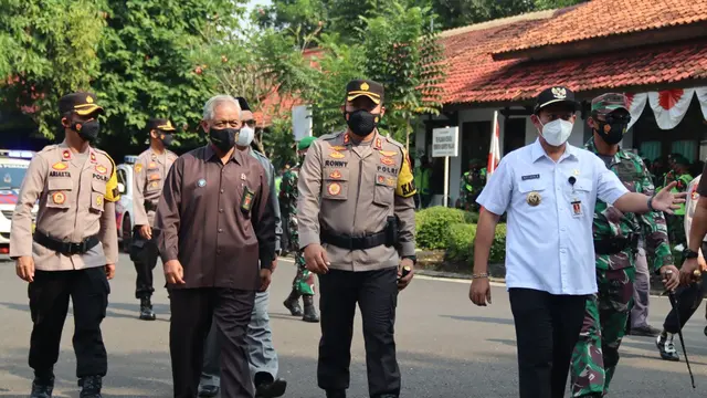 730 personil Polri, TNI dan Instansi terkait dikerahkan dalam pelaksanaan Operasi Ketupat Candi tahun 2021 di wilayah Kabupaten Pemalang. (Foto: Liputan6.com/Humas Polres Pemalang)