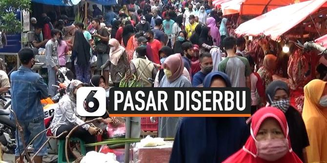 VIDEO: H-1 Lebaran, Pasar Klender Diserbu Warga