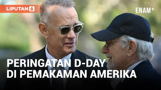 VIDEO: Tom Hanks, Steven Spielberg Tiba untuk Upacara Peringatan D-Day di Pemakaman Amerika di Normandia