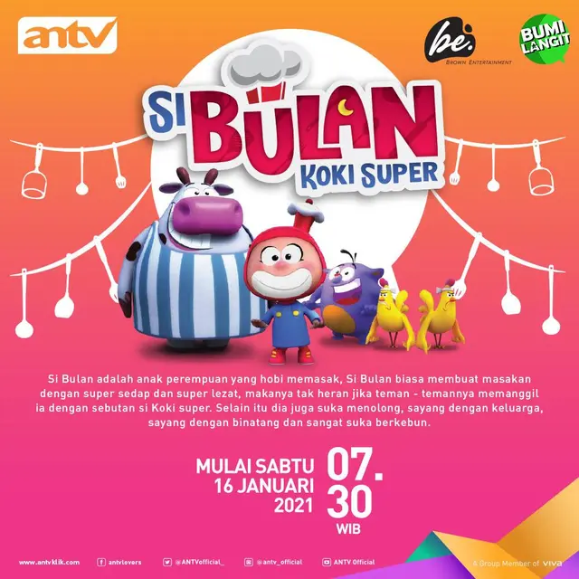 Serial Animasi Si Bulan Koki Super