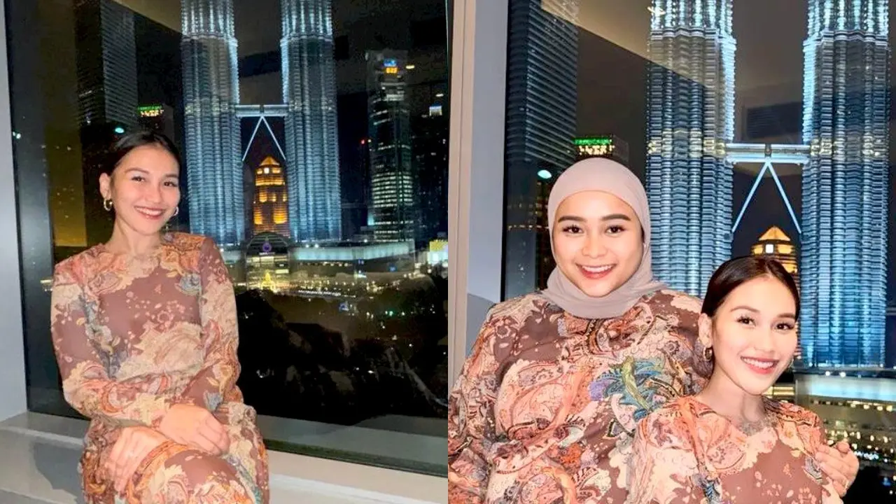 Libur Lebaran di Malaysia, Intip 6 Potret Anggun Ayu Ting Ting Menjelma jadi Wanita Melayu Dibalut Baju Kurung