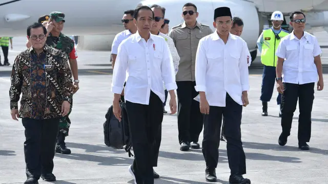 Presiden Jokowi menyambangi Lombok, Nusa Tenggara Barat