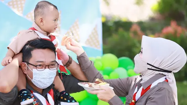 Kemeriahan Ulang Tahun ke-1 Putra Bungsu Ridwan Kamil yang Bertema Pramuka