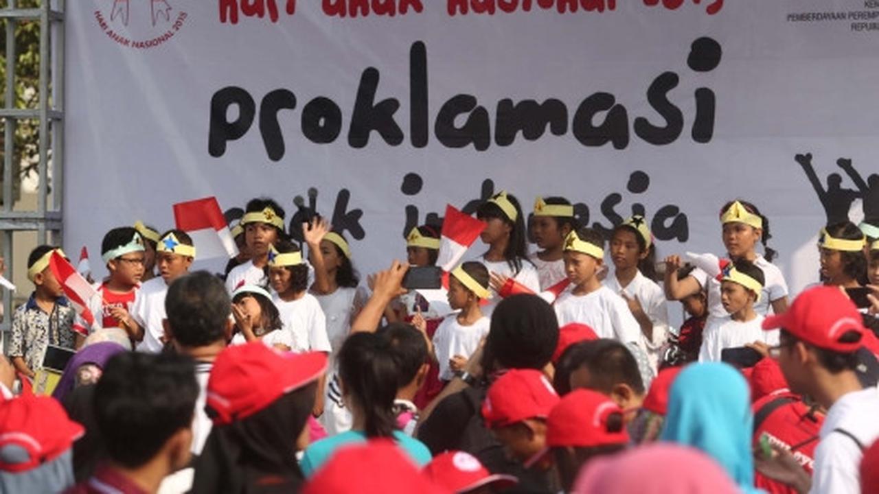 Beraksi di Car Free Day, puluhan anak serukan stop kekerasan