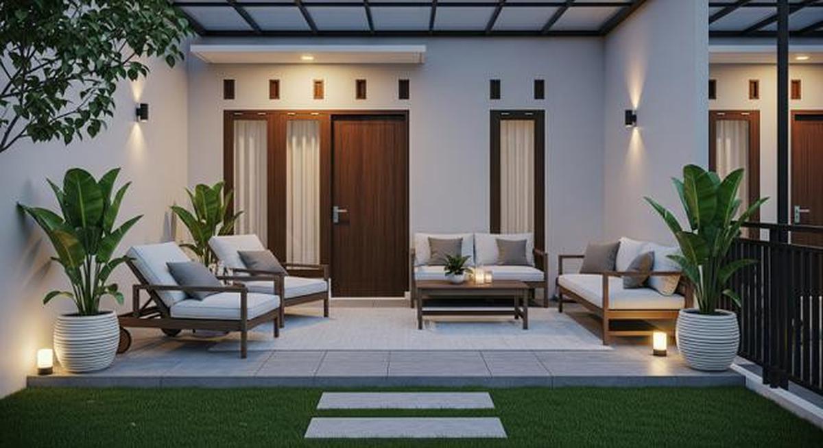 10 Desain Teras Sederhana dengan Area Hijau untuk Rumah Lebih Fungsional