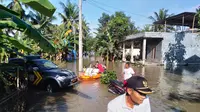 Banjir di Kecamatan Majenang, Cilacap, ratusan rumah terendam banjir. (Foto: Liputan6.com/BPBD Majenang)