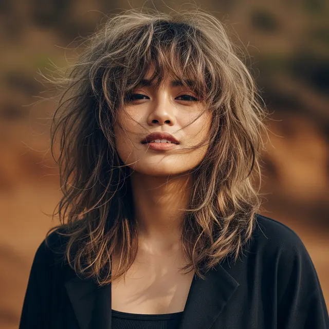 Model Rambut Wanita Cacah Panjang