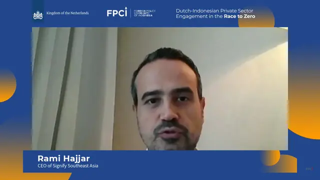 Rami Hajjar, Manajer Umum Signify (Asia Tenggara) pada webinar FPCI (28/9/2021)