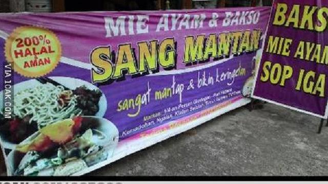 6 Nama Warung Mi Ayam Ini Nyeleneh Banget, Kocak