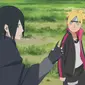 Boruto dan Sasuke dalam film Boruto: Naruto the Movie. (Pierrot)