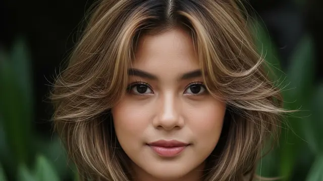 Model Rambut Medium dengan Poni Anti Lepek