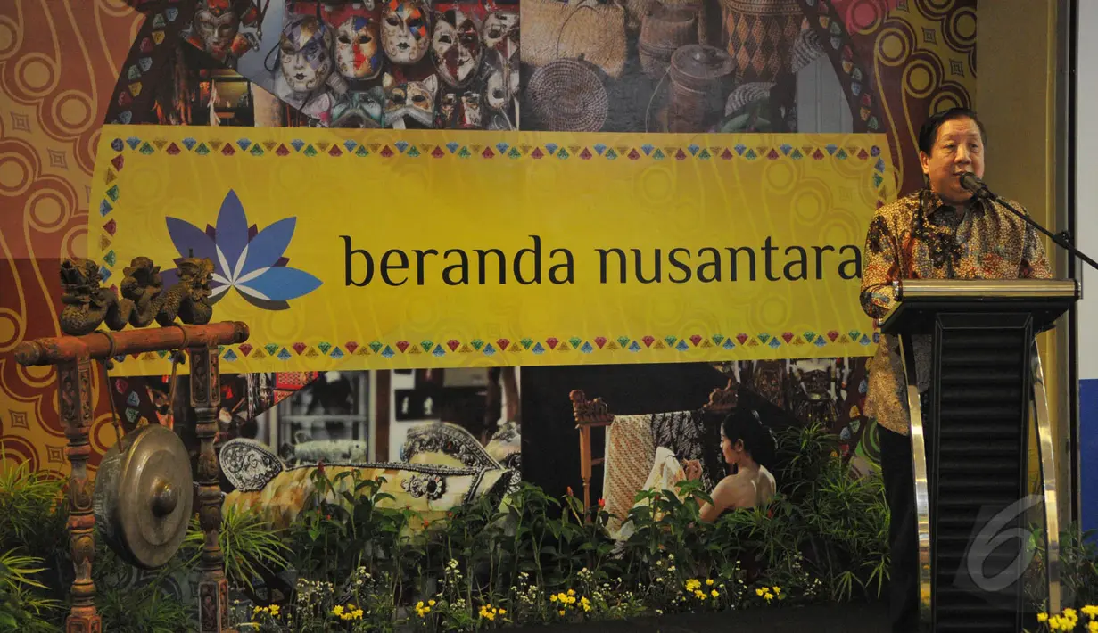 Direktur Pakuwon Group, Stefanus Ridwan memberikan sambutan saat menghadiri peresmian Beranda Nusantara di Mall Kota Kasablanka, Jakarta (22/5/2015). (Liputan6.com/Herman Zakharia)