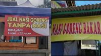 6 Spanduk Jualan Nasi Goreng Ini Bikin Gagal Paham, Mikir Keras (Twitter/nocontextwarung)