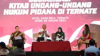 Sosialisasi KUHP di Hotel Sahid Bela Ternate, Maluku Utara, Senin (30/1/2023) (Istimewa)