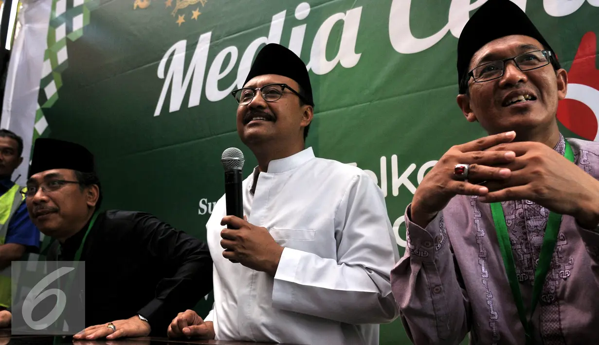 Dalam keterangan persnya Ketua Panitia H. Syaifullah Yusuf berterimakasih kepada semua unsur yang sudah membantu dalam Suksesnya Muktamar NU di Jombang yang di mulai dari tanggal 1 - 5 Agustus, Rabu (5/8/2015). (Liputan6.Com/JohanTallo)