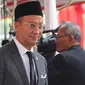 Menteri Sosial (Mensos), Agus Gumiwang Kartasasmita menghadiri pemakaman almarhum Presiden ke-3 Republik Indonesia BJ Habibie di Taman Makam Pahlawan Nasional Utama (TMP) Kalibata, Jakarta, Kamis (12/9/2019). (Liputan6.com/Herman Zakharia)