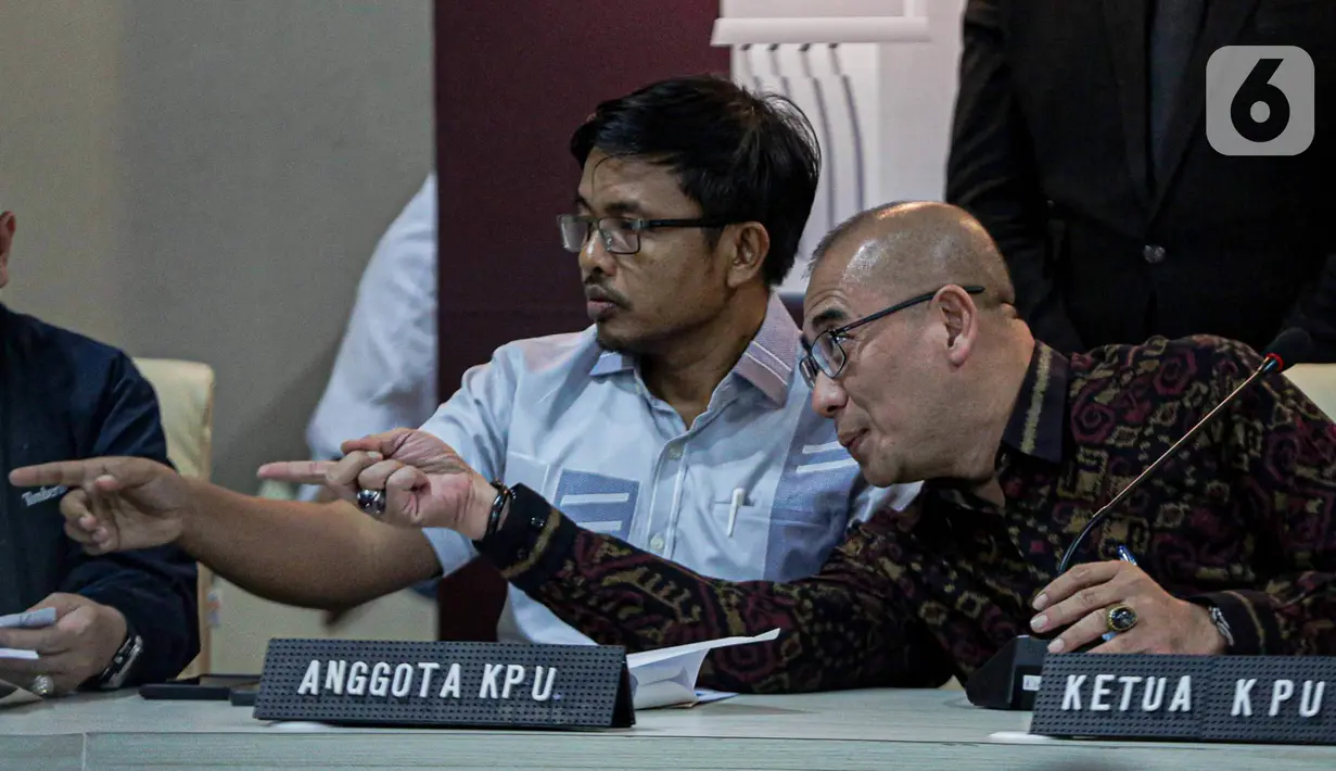 Hasilnya, secara resmi KPU menetapkan tiga pasang calon presiden dan wakil presiden pada Pemilu 2024. (Liputan6.com/Faizal Fanani)