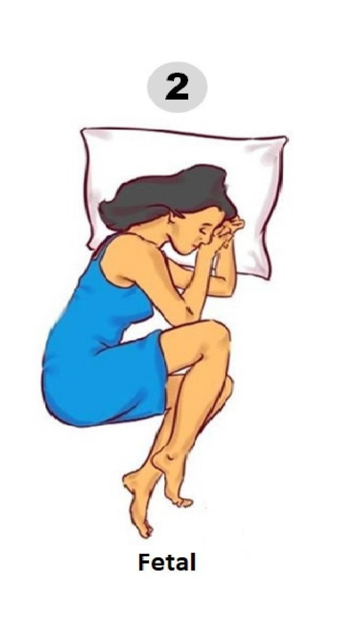 2. Posisi Tidur Meringkuk Seperti Janin<br>