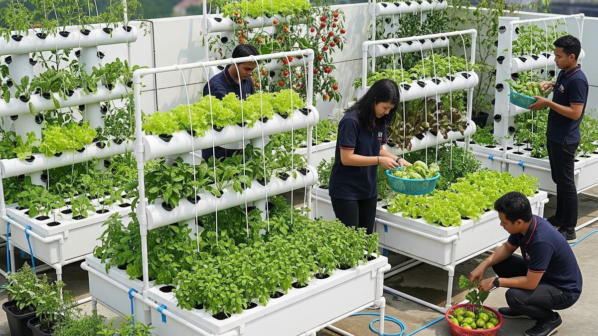 9 Ide Kebun Sayur di Rooftop Kantor untuk Kemandirian Pangan Karyawan