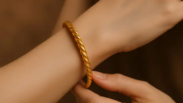 Gelang Emas 12 Gram 24 Karat Model Klasik Lilit