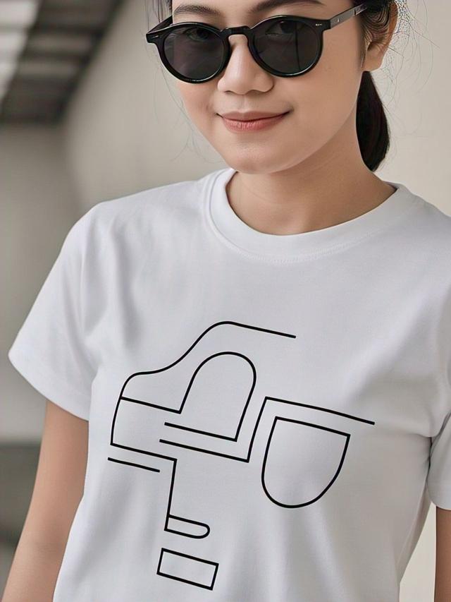 Contoh desain kaos garis minimalis/Gambar Meta AI