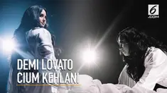 Demi  Lovato berciuman dengan Kehlani saat menggelar konser di New Jersey.
