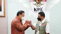 Komisi Pemberantasan Korupsi (KPK) menerima kedatangan Kepala Badan Nasional Penanggulangan Bencana (BNPB) Letjen TNI Suharyanto beserta jajaran.