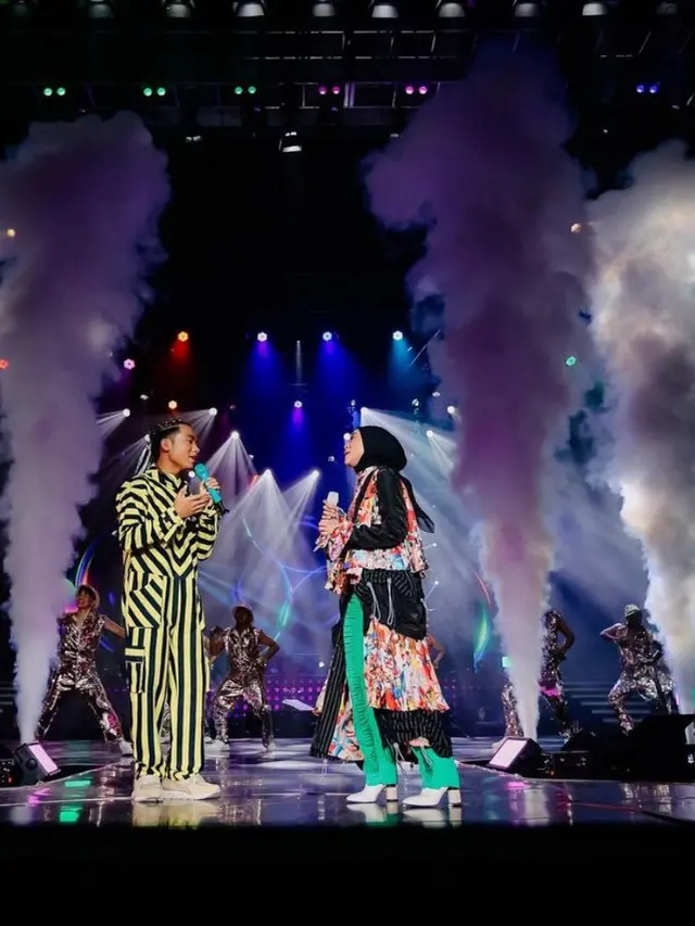 Tampilan Ceria Lesti Kejora dengan Outfit Penuh Warna di Konser Betrand Peto, Perdana Manggung Pasca Kasus KDRT